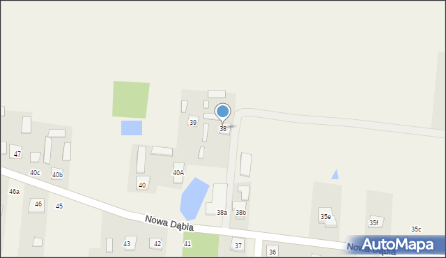 Nowa Dąbia, Nowa Dąbia, 38, mapa Nowa Dąbia