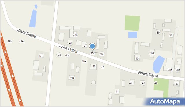 Nowa Dąbia, Nowa Dąbia, 40c, mapa Nowa Dąbia
