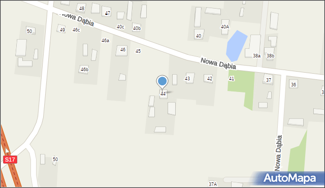 Nowa Dąbia, Nowa Dąbia, 44, mapa Nowa Dąbia