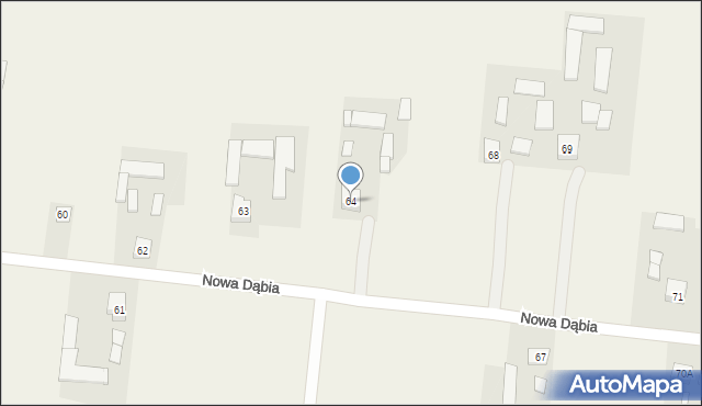 Nowa Dąbia, Nowa Dąbia, 64, mapa Nowa Dąbia