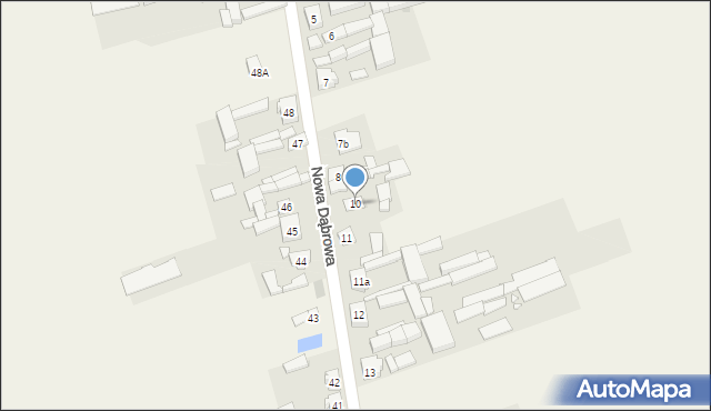 Nowa Dąbrowa, Nowa Dąbrowa, 10, mapa Nowa Dąbrowa