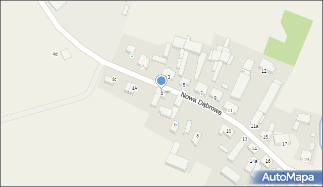 Nowa Dąbrowa, Nowa Dąbrowa, 4, mapa Nowa Dąbrowa
