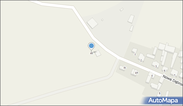 Nowa Dąbrowa, Nowa Dąbrowa, 4d, mapa Nowa Dąbrowa