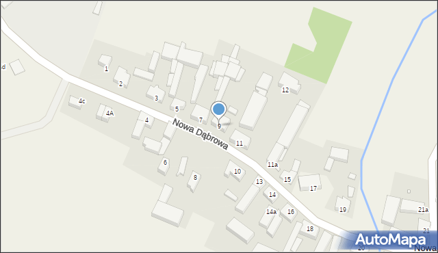 Nowa Dąbrowa, Nowa Dąbrowa, 9, mapa Nowa Dąbrowa