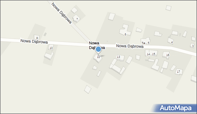 Nowa Dąbrowa, Nowa Dąbrowa, 12, mapa Nowa Dąbrowa