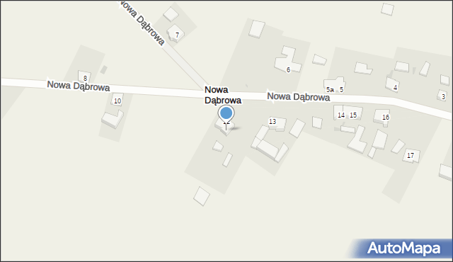 Nowa Dąbrowa, Nowa Dąbrowa, 12a, mapa Nowa Dąbrowa