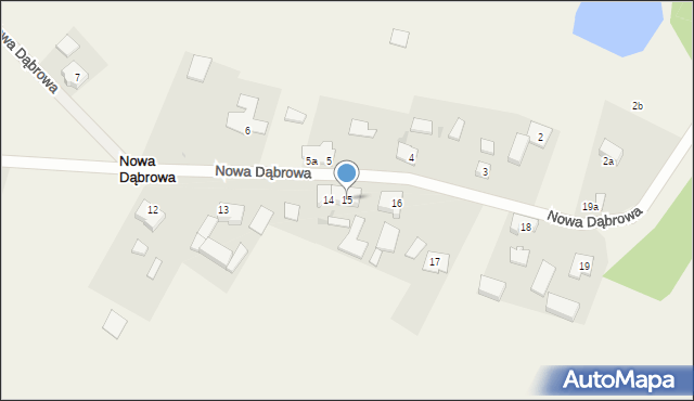 Nowa Dąbrowa, Nowa Dąbrowa, 15, mapa Nowa Dąbrowa
