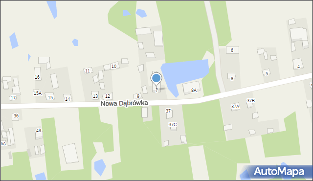 Nowa Dąbrówka, Nowa Dąbrówka, 7, mapa Nowa Dąbrówka