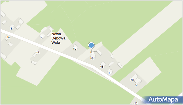 Nowa Dębowa Wola, Nowa Dębowa Wola, 6d, mapa Nowa Dębowa Wola