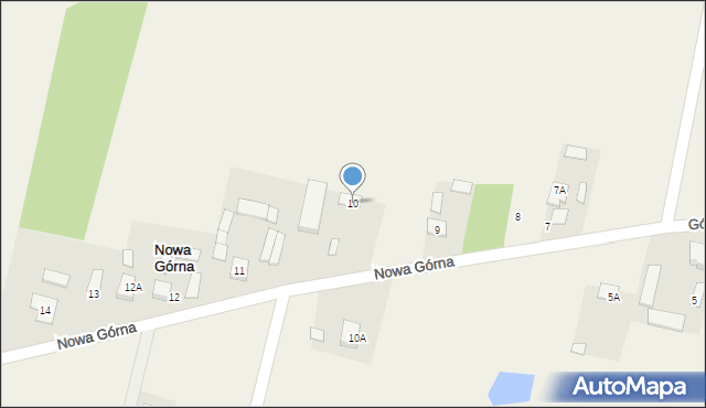 Nowa Górna, Nowa Górna, 10, mapa Nowa Górna