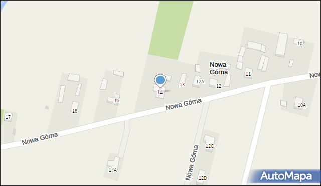 Nowa Górna, Nowa Górna, 14, mapa Nowa Górna