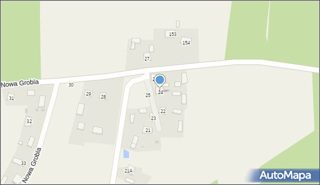 Nowa Grobla, Nowa Grobla, 24, mapa Nowa Grobla