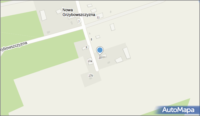 Nowa Grzybowszczyzna, Nowa Grzybowszczyzna, 10, mapa Nowa Grzybowszczyzna