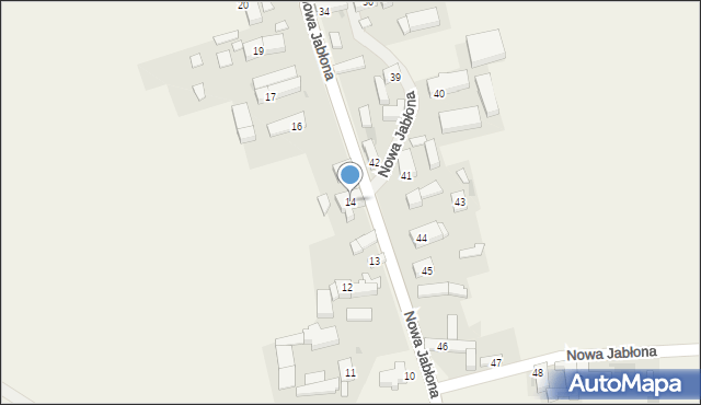 Nowa Jabłona, Nowa Jabłona, 14, mapa Nowa Jabłona