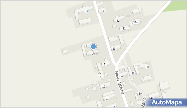 Nowa Jabłona, Nowa Jabłona, 22, mapa Nowa Jabłona