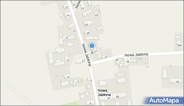 Nowa Jabłona, Nowa Jabłona, 46, mapa Nowa Jabłona