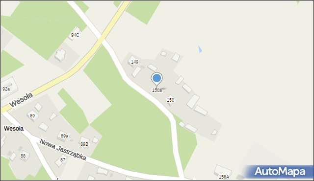 Nowa Jastrząbka, Nowa Jastrząbka, 150a, mapa Nowa Jastrząbka