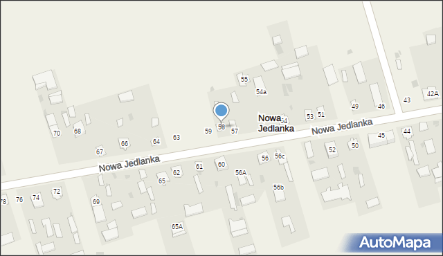Nowa Jedlanka, Nowa Jedlanka, 58, mapa Nowa Jedlanka