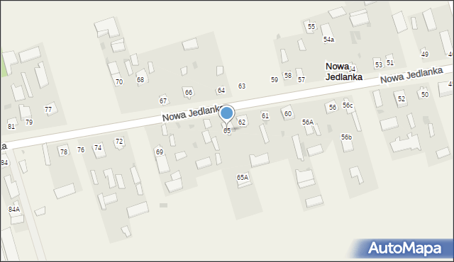 Nowa Jedlanka, Nowa Jedlanka, 65, mapa Nowa Jedlanka