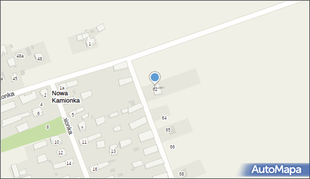 Nowa Kamionka, Nowa Kamionka, 62, mapa Nowa Kamionka