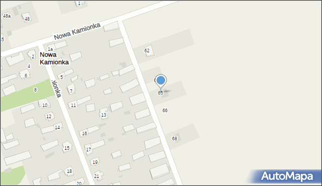 Nowa Kamionka, Nowa Kamionka, 65, mapa Nowa Kamionka