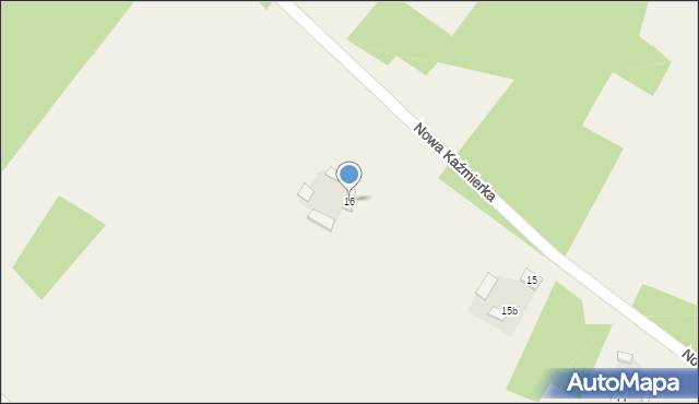 Nowa Kaźmierka, Nowa Kaźmierka, 16, mapa Nowa Kaźmierka