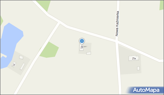 Nowa Kaźmierka, Nowa Kaźmierka, 25, mapa Nowa Kaźmierka