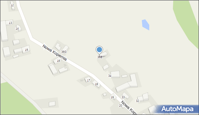Nowa Kopernia, Nowa Kopernia, 36B, mapa Nowa Kopernia
