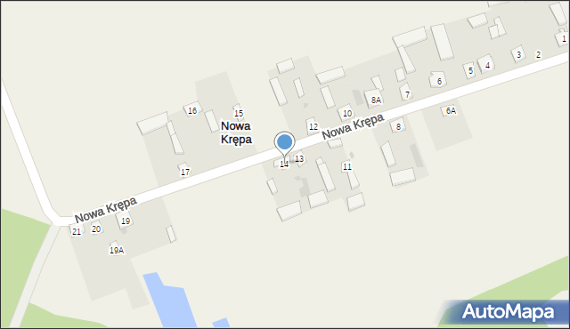 Nowa Krępa, Nowa Krępa, 14, mapa Nowa Krępa