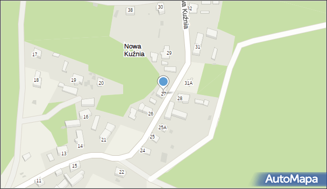 Nowa Kuźnia, Nowa Kuźnia, 27, mapa Nowa Kuźnia