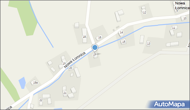 Nowa Łomnica, Nowa Łomnica, 17, mapa Nowa Łomnica