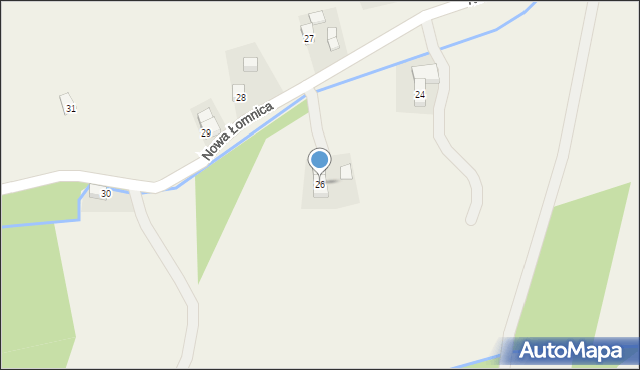 Nowa Łomnica, Nowa Łomnica, 26, mapa Nowa Łomnica