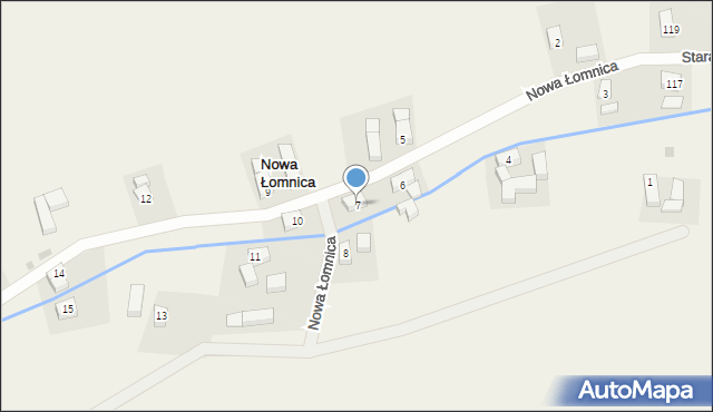 Nowa Łomnica, Nowa Łomnica, 7, mapa Nowa Łomnica