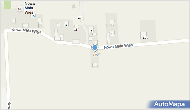 Nowa Mała Wieś, Nowa Mała Wieś, 12A, mapa Nowa Mała Wieś