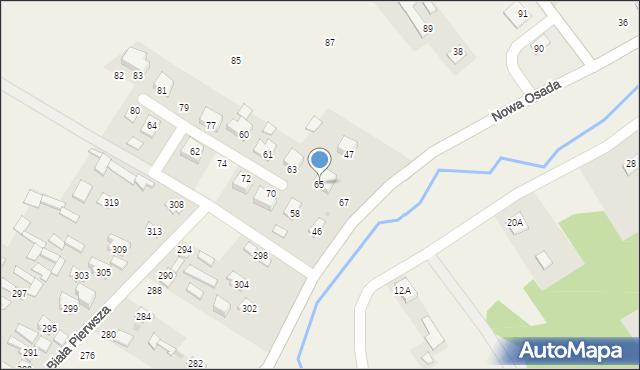 Nowa Osada, Nowa Osada, 65, mapa Nowa Osada