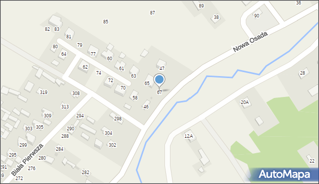 Nowa Osada, Nowa Osada, 67, mapa Nowa Osada