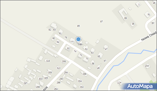 Nowa Osada, Nowa Osada, 75, mapa Nowa Osada