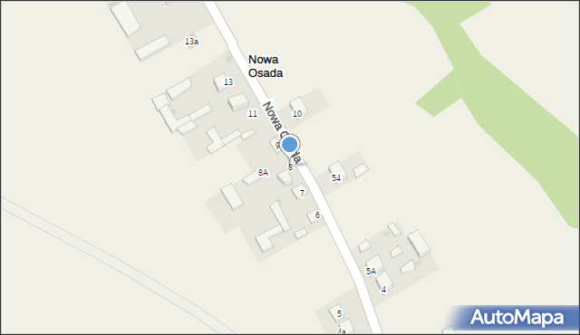 Nowa Osada, Nowa Osada, 8, mapa Nowa Osada