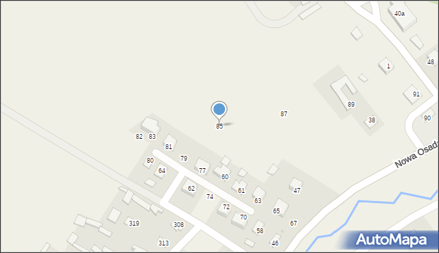Nowa Osada, Nowa Osada, 85, mapa Nowa Osada