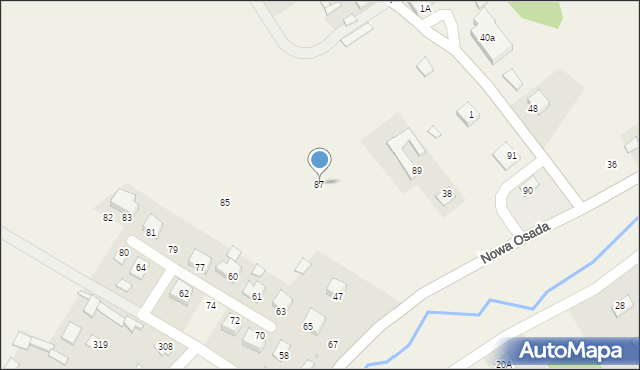 Nowa Osada, Nowa Osada, 87, mapa Nowa Osada