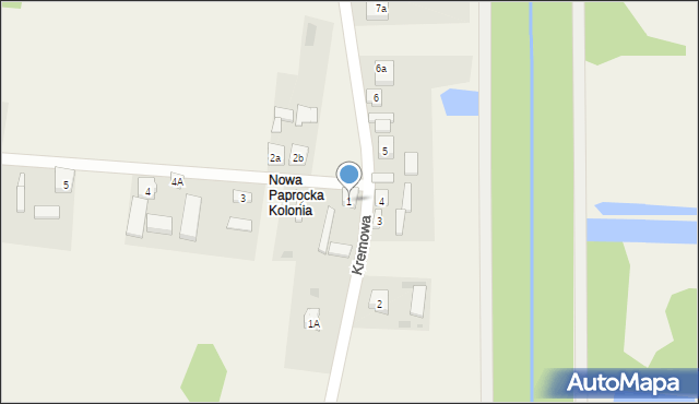 Nowa Paprocka Kolonia, Nowa Paprocka Kolonia, 1, mapa Nowa Paprocka Kolonia
