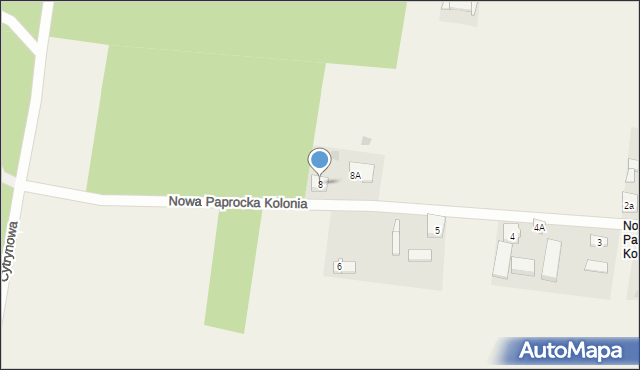 Nowa Paprocka Kolonia, Nowa Paprocka Kolonia, 8, mapa Nowa Paprocka Kolonia