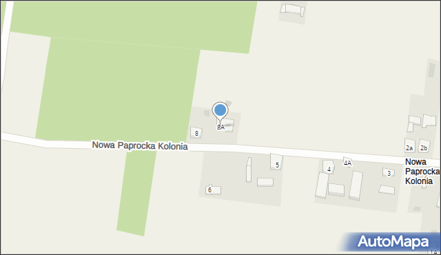 Nowa Paprocka Kolonia, Nowa Paprocka Kolonia, 8A, mapa Nowa Paprocka Kolonia