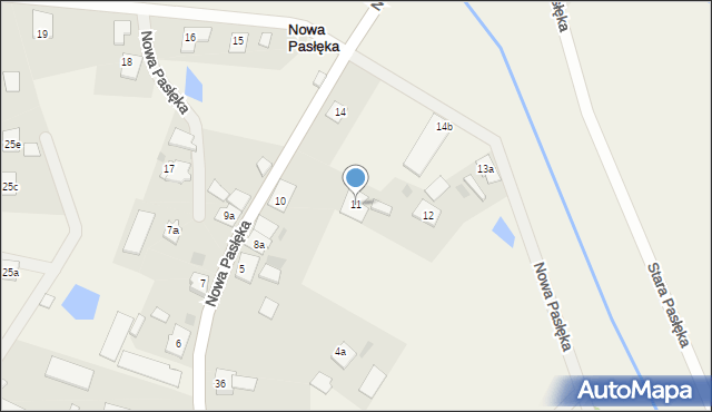 Nowa Pasłęka, Nowa Pasłęka, 11, mapa Nowa Pasłęka