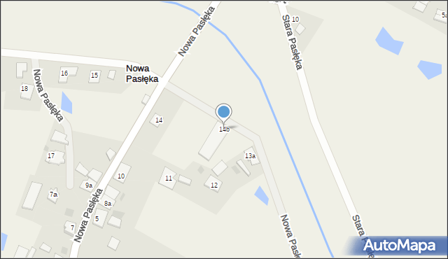 Nowa Pasłęka, Nowa Pasłęka, 14b, mapa Nowa Pasłęka