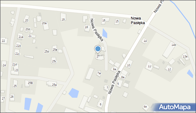Nowa Pasłęka, Nowa Pasłęka, 17, mapa Nowa Pasłęka