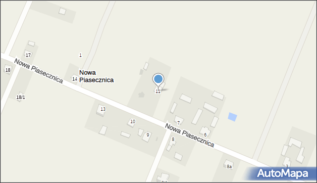 Nowa Piasecznica, Nowa Piasecznica, 11, mapa Nowa Piasecznica