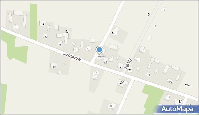 Nowa Piasecznica, Nowa Piasecznica, 74b, mapa Nowa Piasecznica