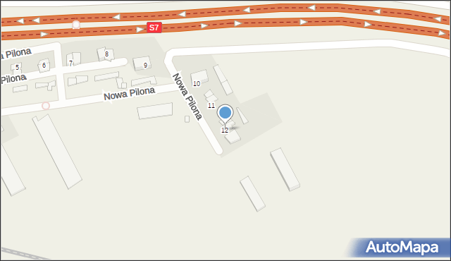 Nowa Pilona, Nowa Pilona, 12a, mapa Nowa Pilona