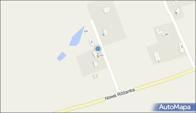 Nowa Różanka, Nowa Różanka, 1k, mapa Nowa Różanka